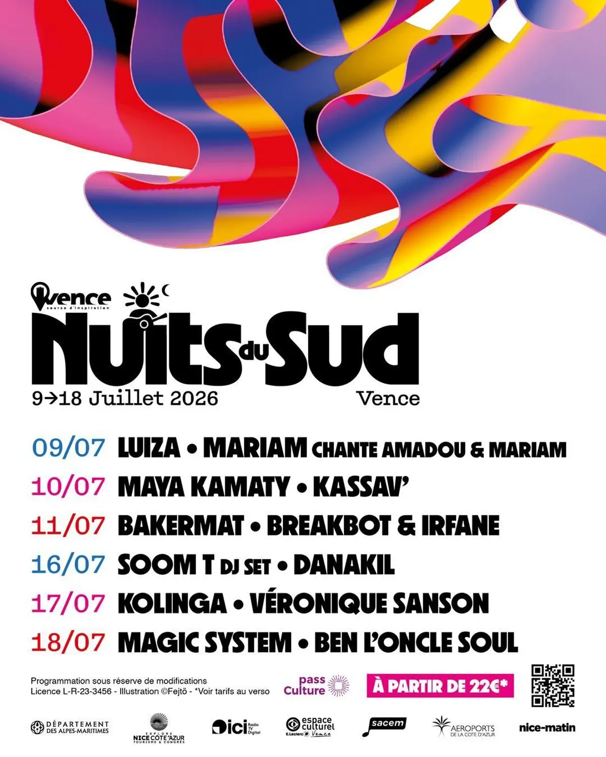 Nuits du Sud &agrave; Vence 2026