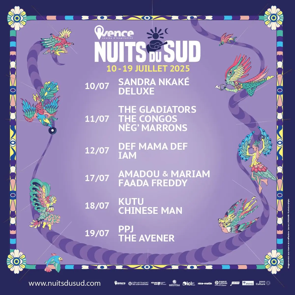 La programmation 2025 des Nuits du Sud à Vence 