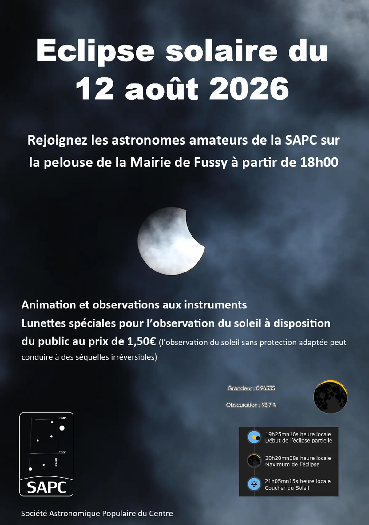 Observation de l'Éclipse Partielle de Soleil du 12 août
