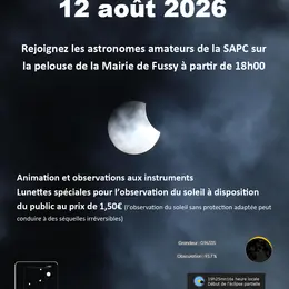 Observation de l'Éclipse Partielle de Soleil du 12 août