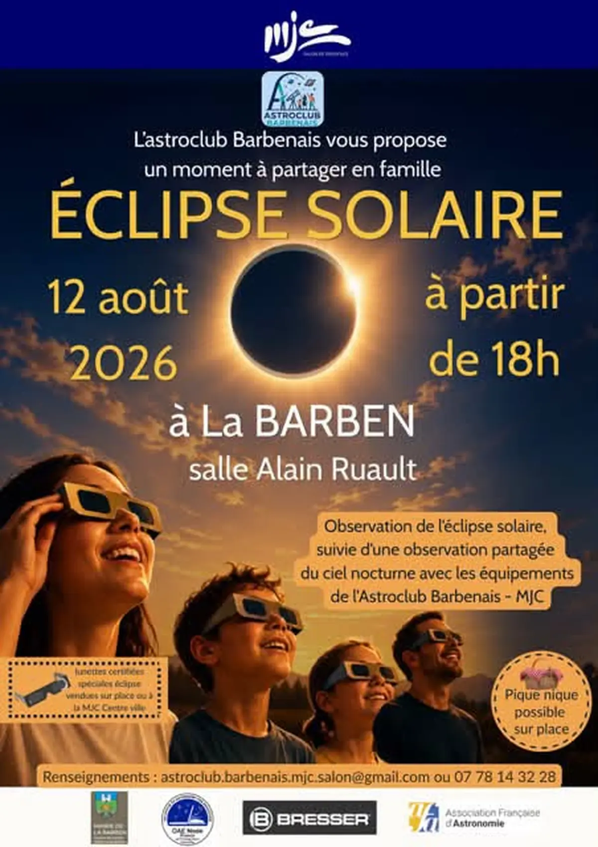 Observation de l'éclipse solaire