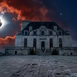 Observation de l'éclipse solaire depuis le château de Duras