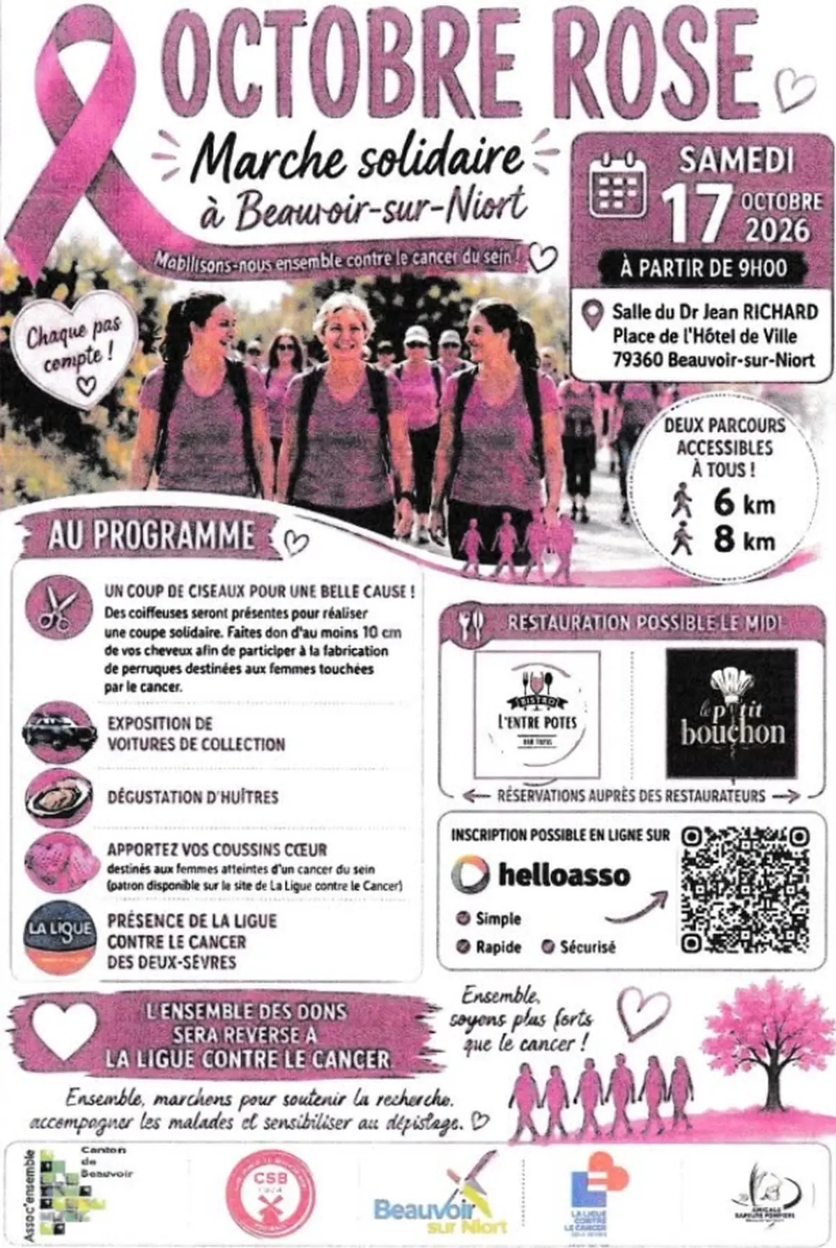 Octobre rose à Beauvoir-Sur-Niort