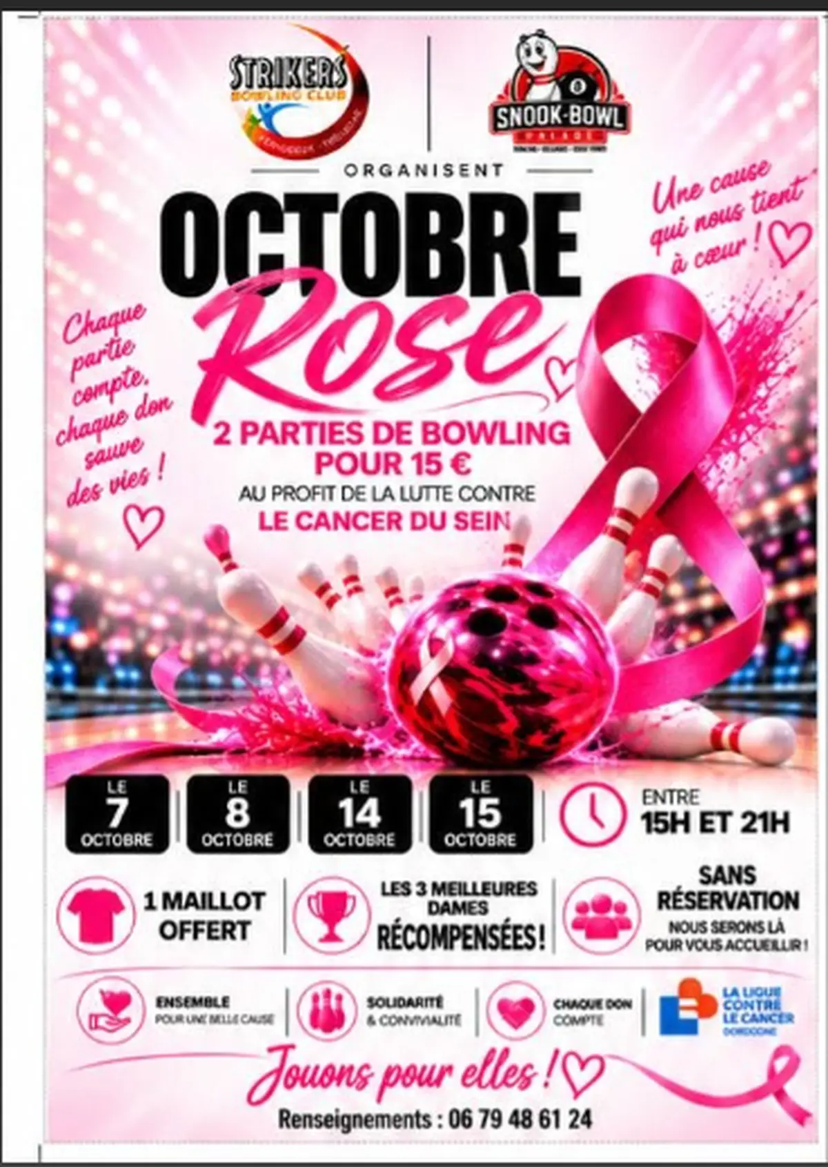 Octobre rose au bowling de Trélissac