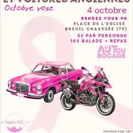 Octobre Rose - Balade motos et voitures anciennes