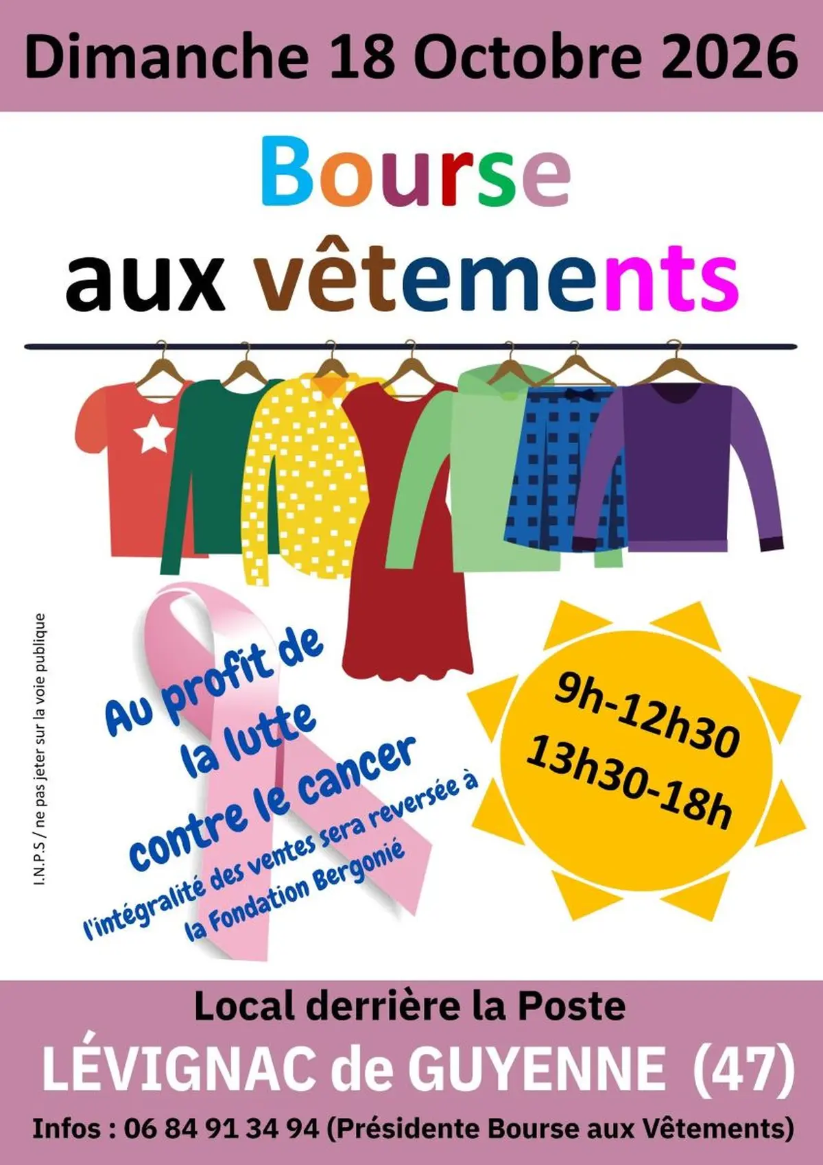 Octobre rose - Bourse aux Vêtements