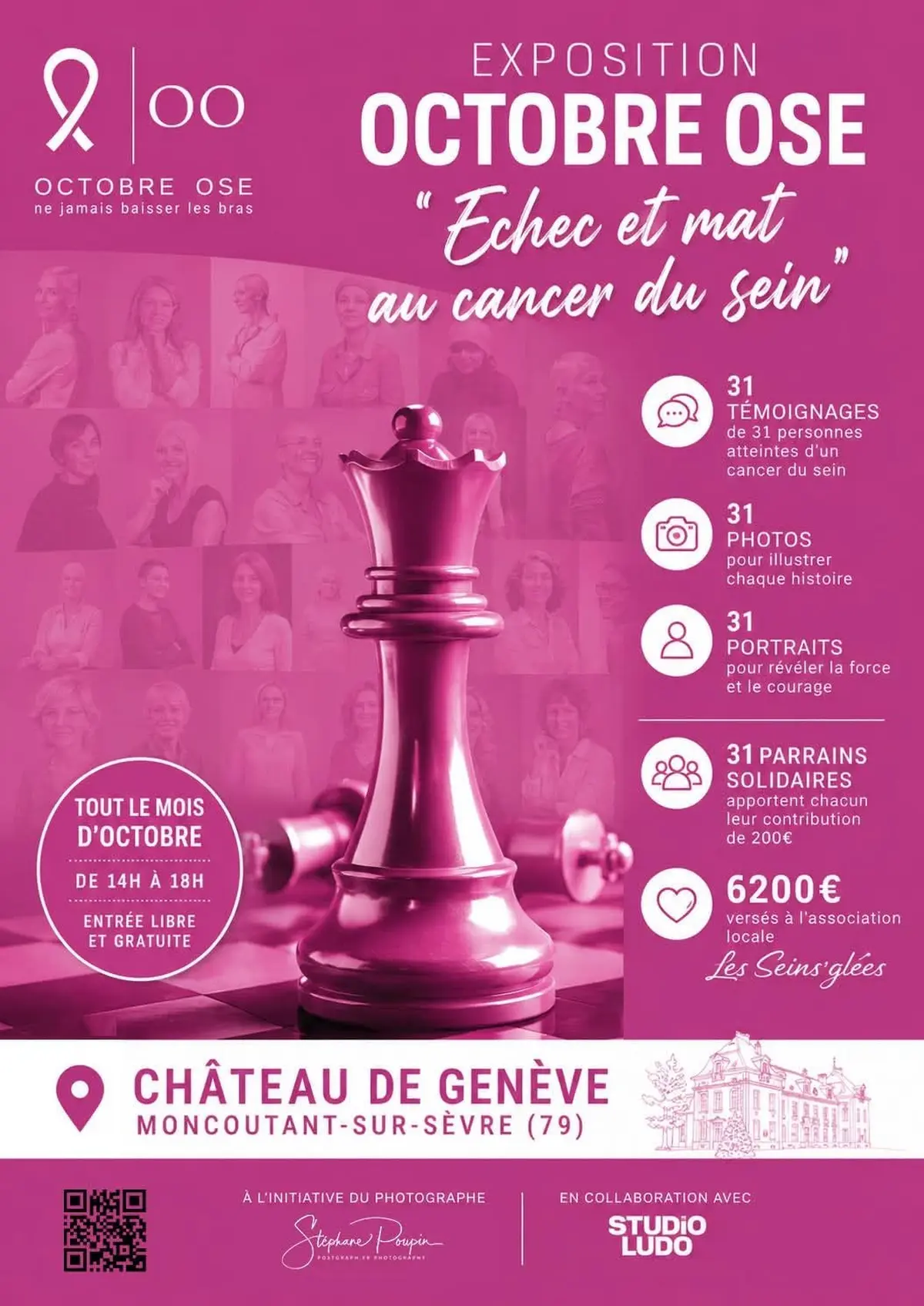 Octobre Rose - Exposition Echec et mat au cancer du sein