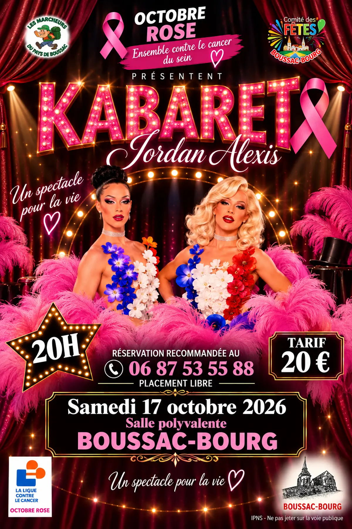 Octobre rose : Kabaret Jordan et Alexis