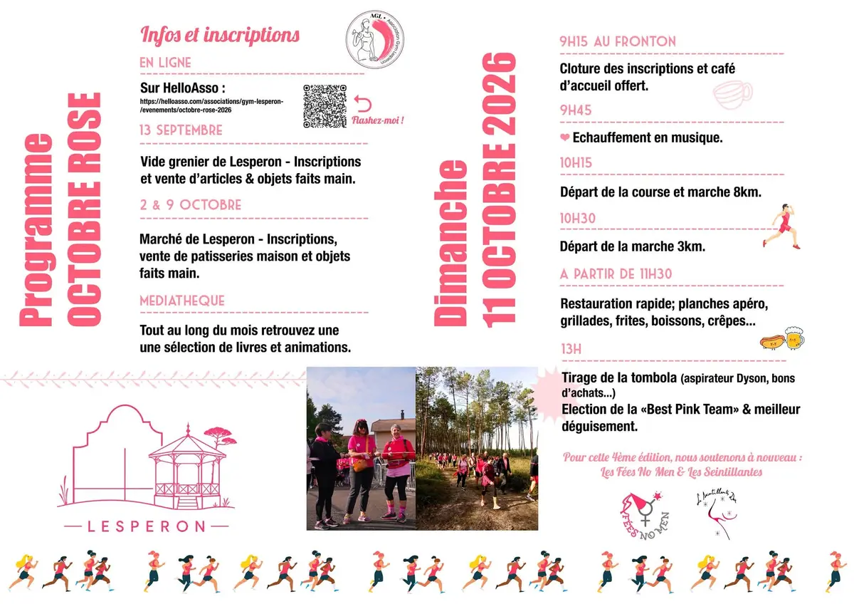 Octobre Rose Marche/ Course solidaire contre le cancer - Lesperon