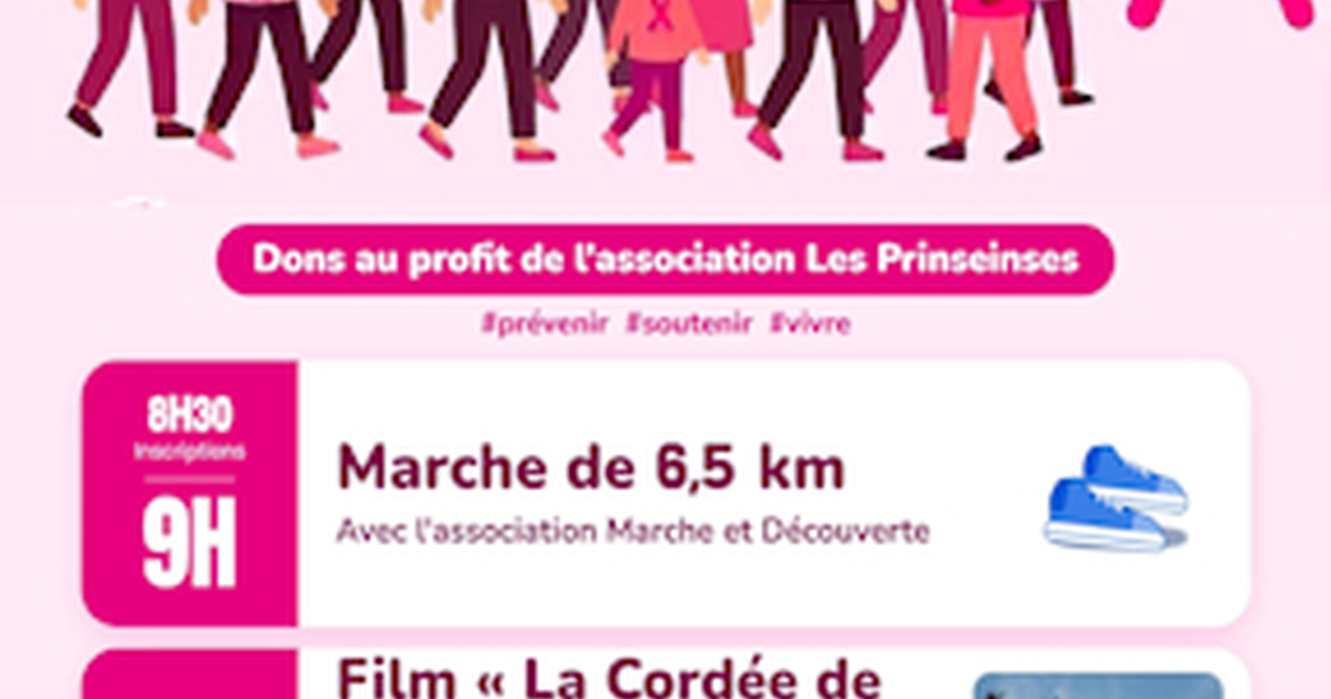 Octobre Rose marche et diffusion "la Cordée de l'Après" - à Vouillé