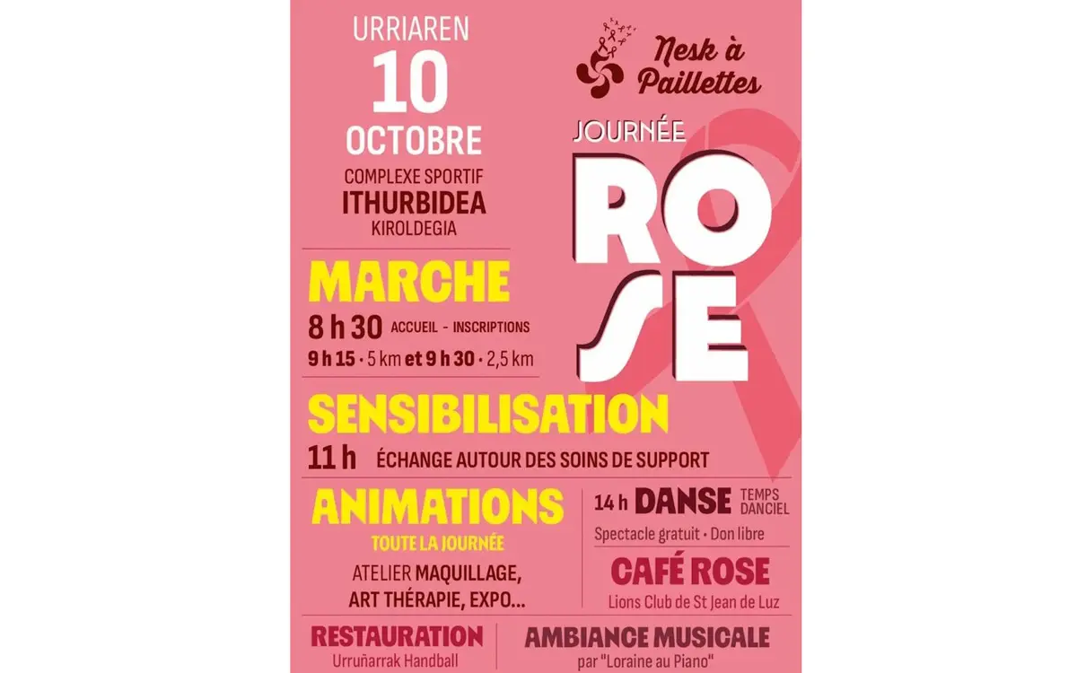 Octobre Rose : marche rose, sensibilisation, animations et spectacle de danses