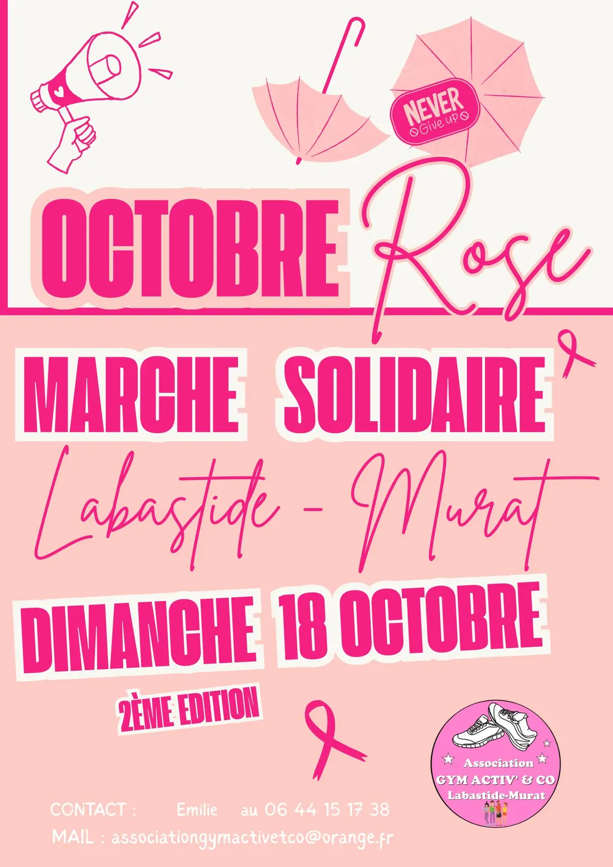 Octobre Rose, marche solidaire - 2° édition