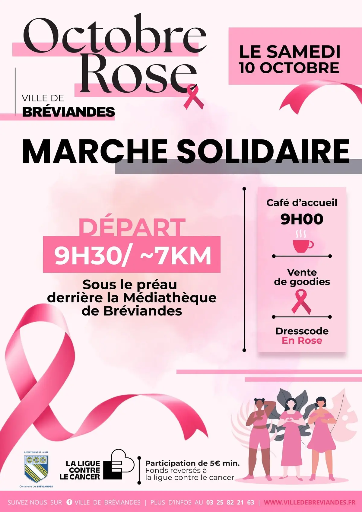 Octobre Rose - Marche Solidaire à Bréviandes