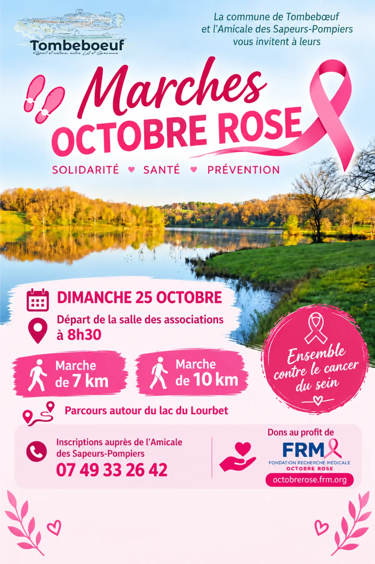 Octobre Rose : marches à Tombeboeuf