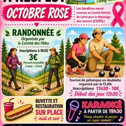 Octobre rose : rando, pétanque, karaoké...