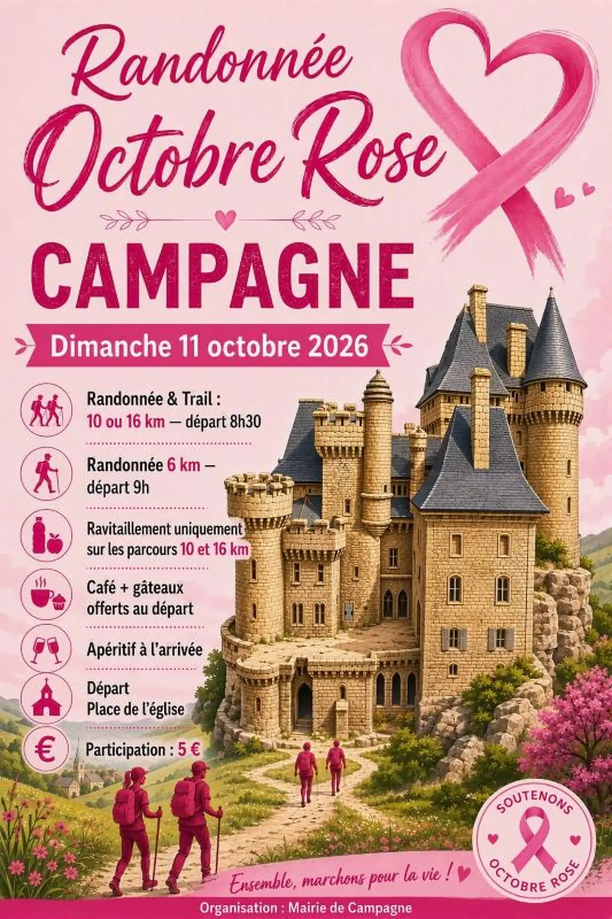 Octobre rose - Randonnée à Campagne