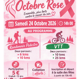Octobre Rose : Randonnée marche + VTT