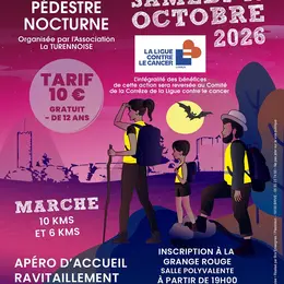 Octobre Rose : Randonnée pédestre nocturne La Turennoise