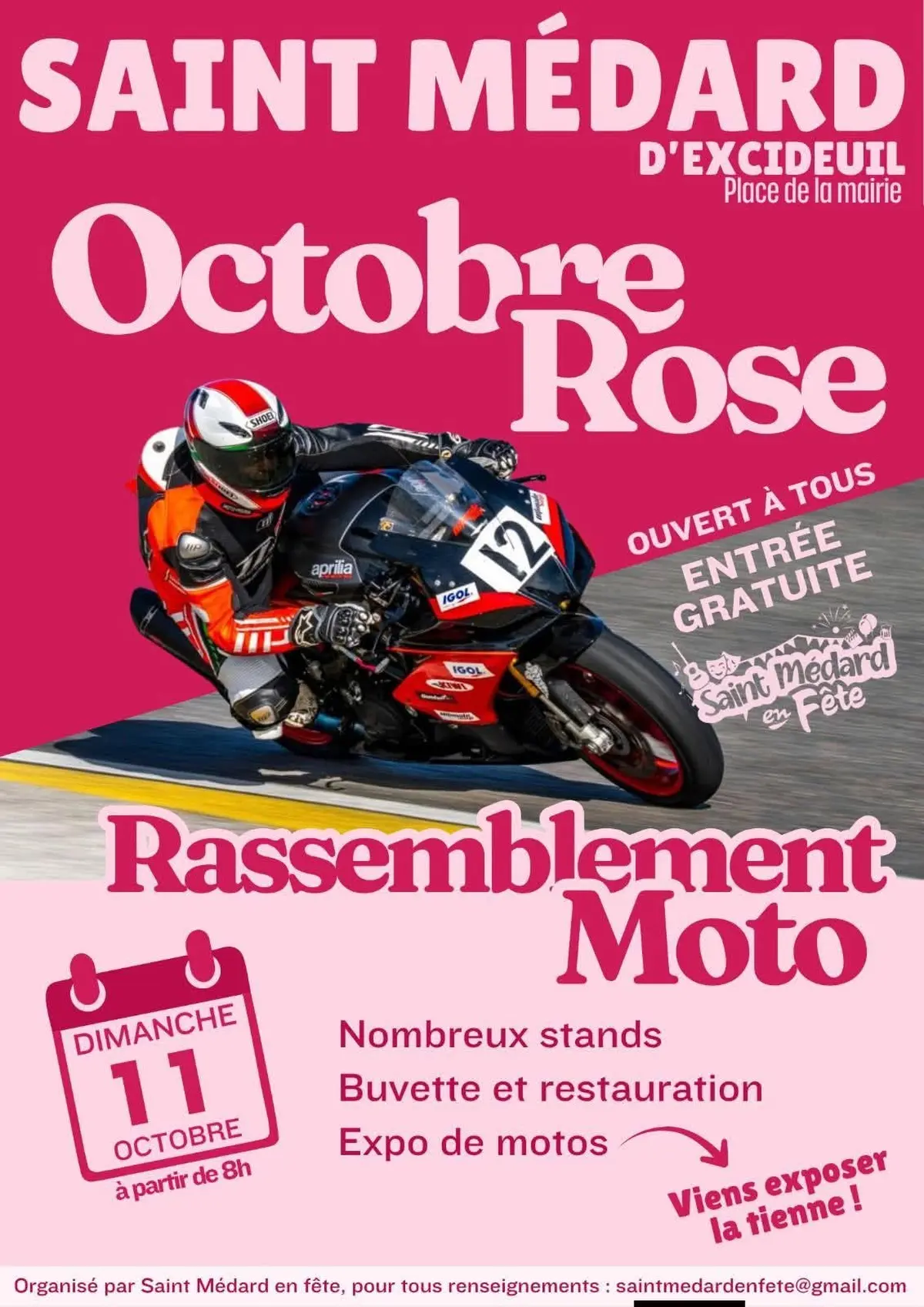 Octobre rose - rassemblement de motos