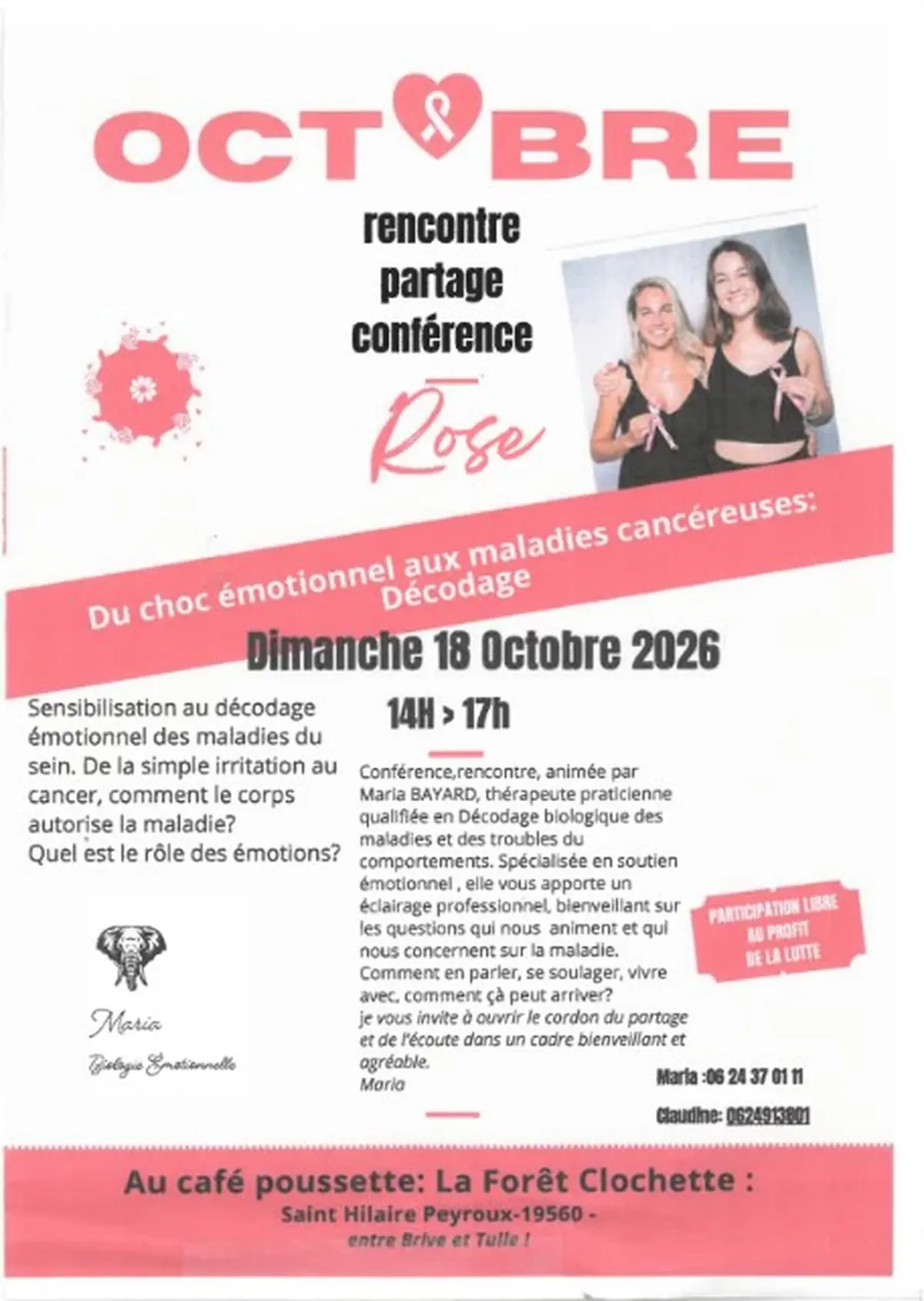 Octobre Rose : Rencontre, Partage, Conférence