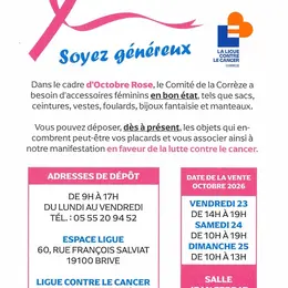 Octobre Rose : vente de sacs et accessoires