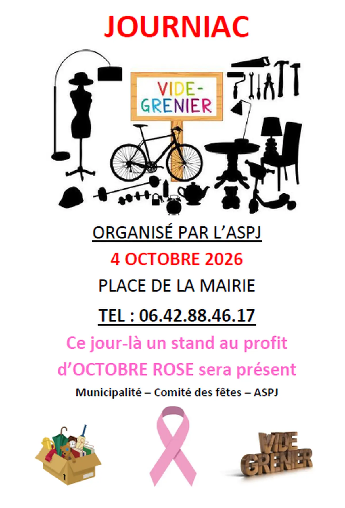 Octobre Rose - Vide grenier à Journiac
