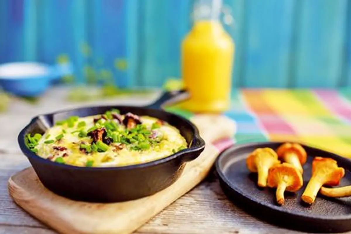 Omelette aux champignons d’automne