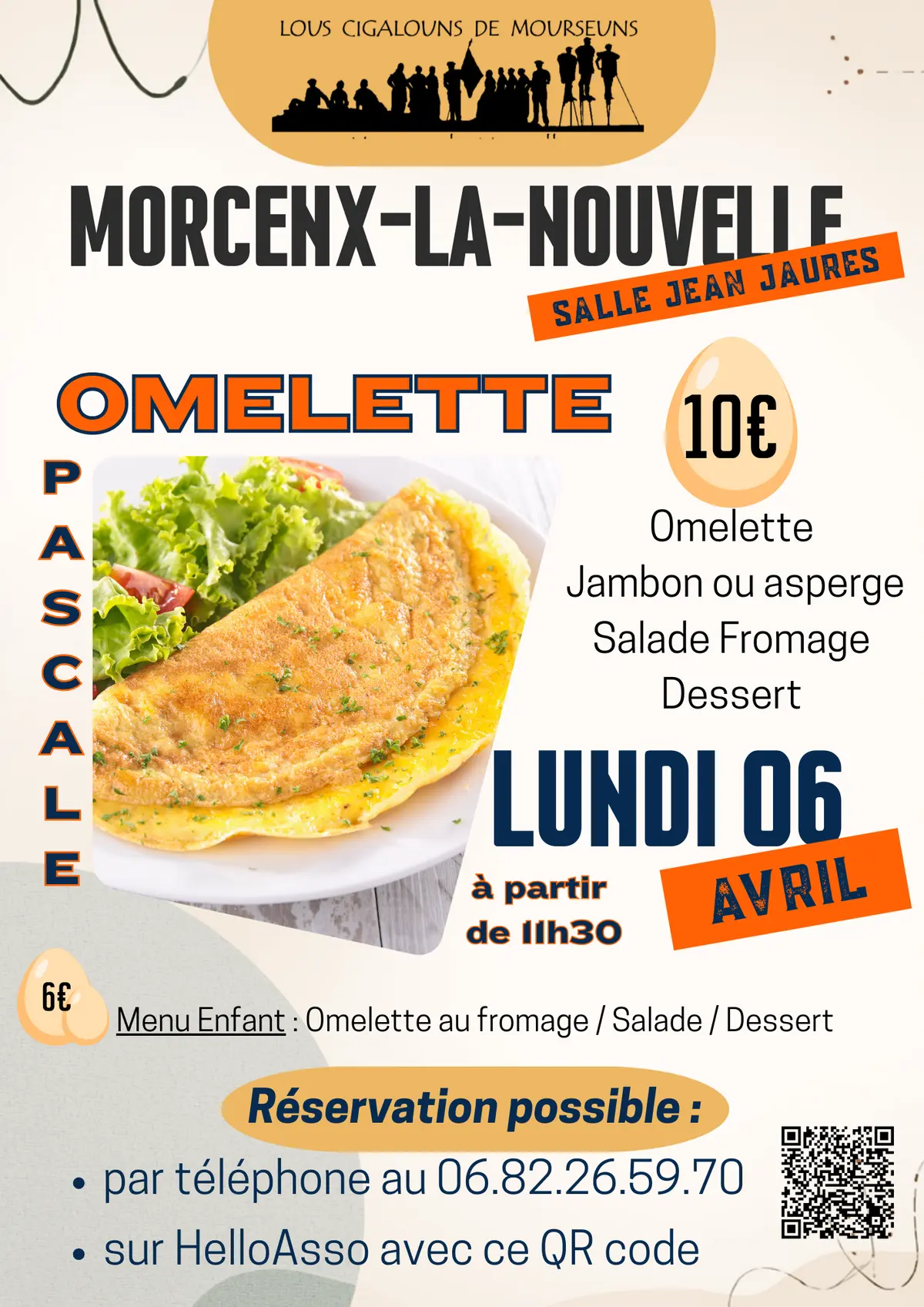 Omelette pascale de Lous Cigalouns de Mourseuns