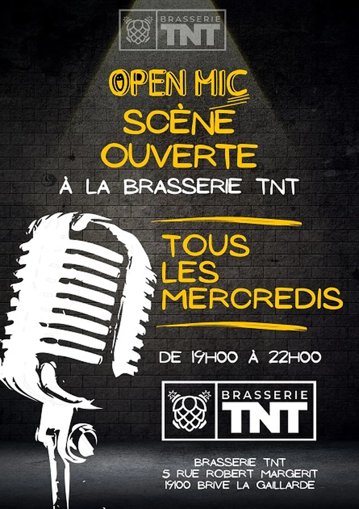 Open mic scène ouverte  (Brasserie TNT)