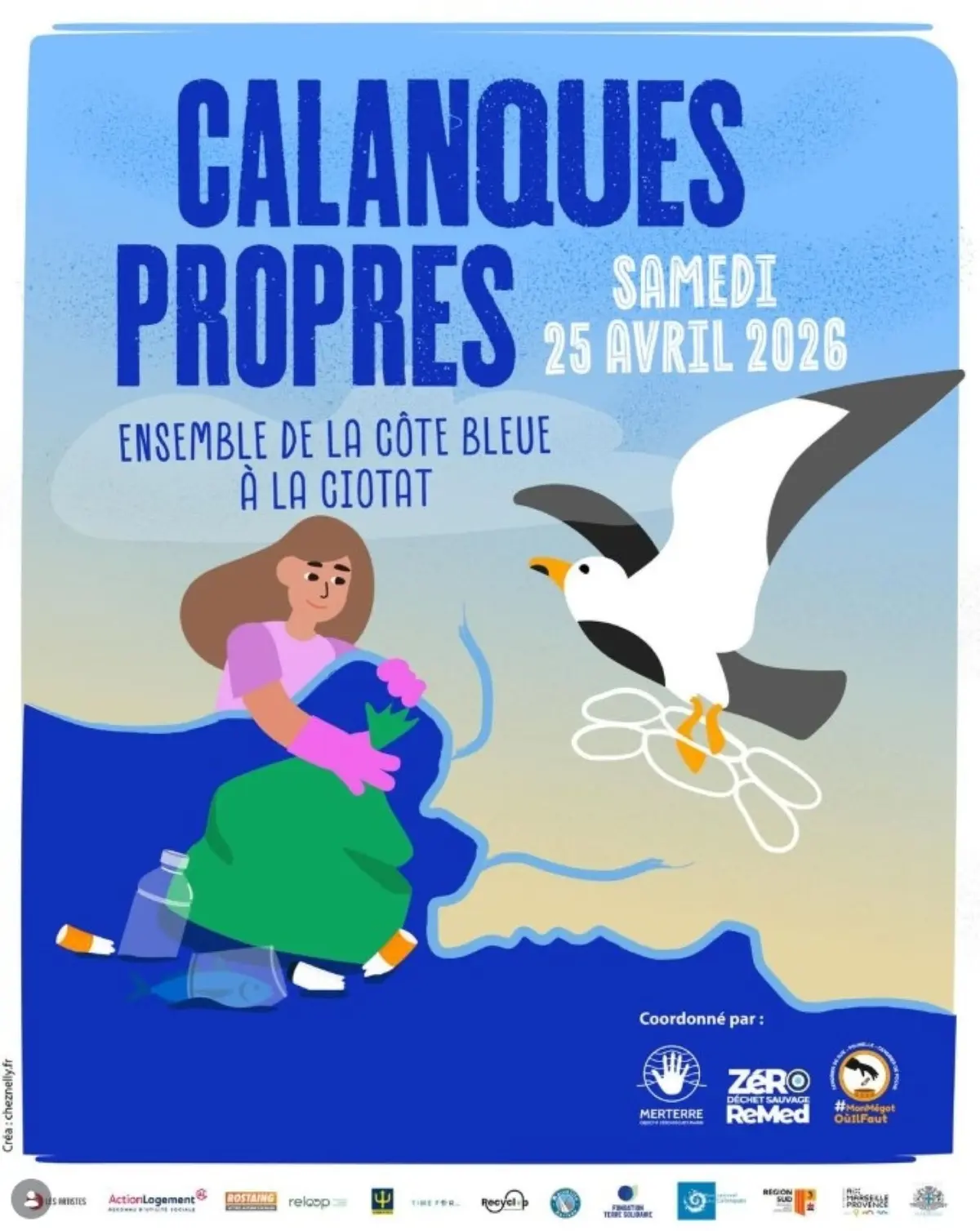 Opération de nettoyage Calanques Propres