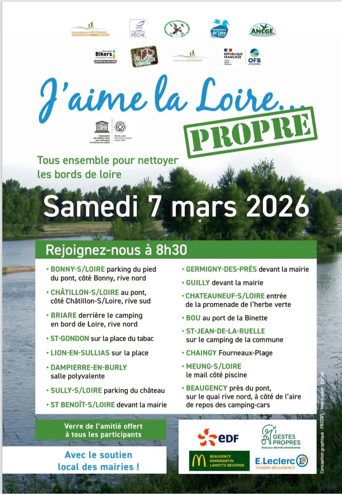 Opération nettoyage des bords de Loire : J'aime la Loire...propre