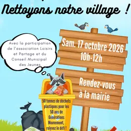 Opération nettoyons notre village!
