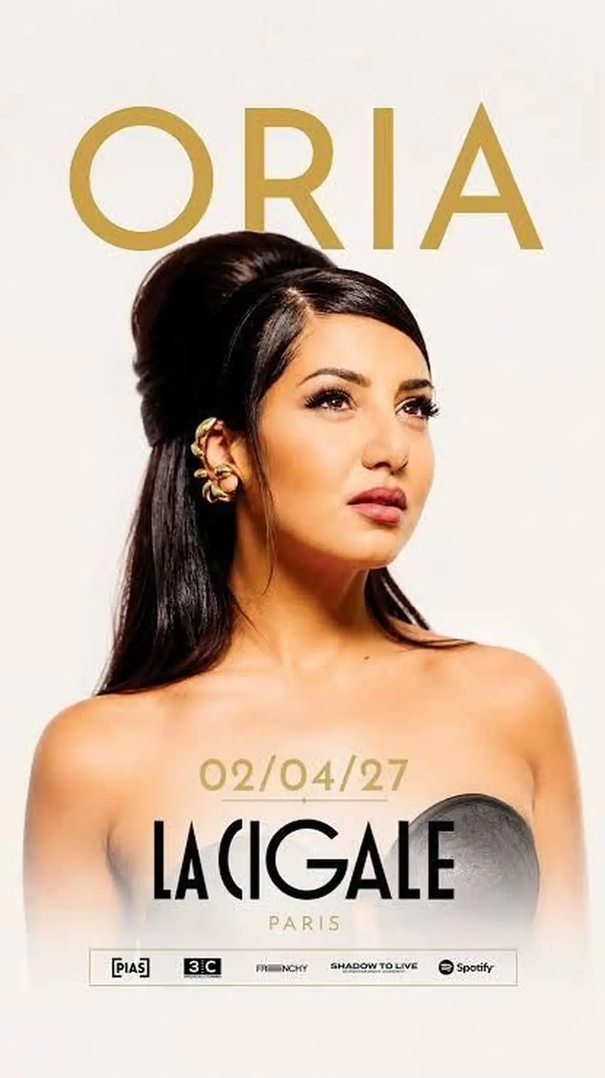 ORIA en concert à La Cigale à Paris en avril 2027