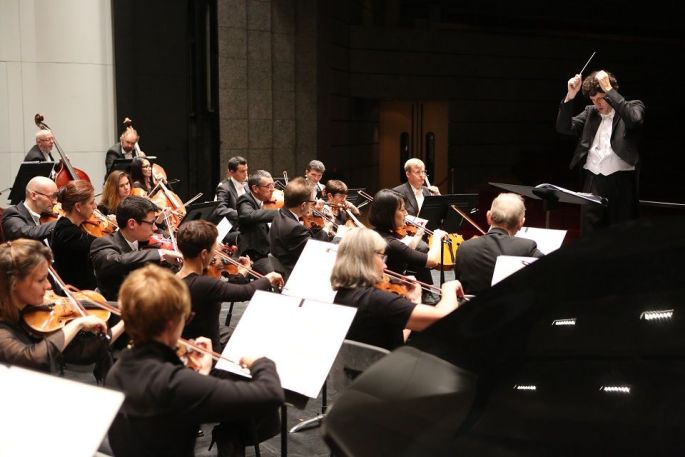 Les musiciens de l\'Orchestre Symphonique de Mulhouse en plein concert