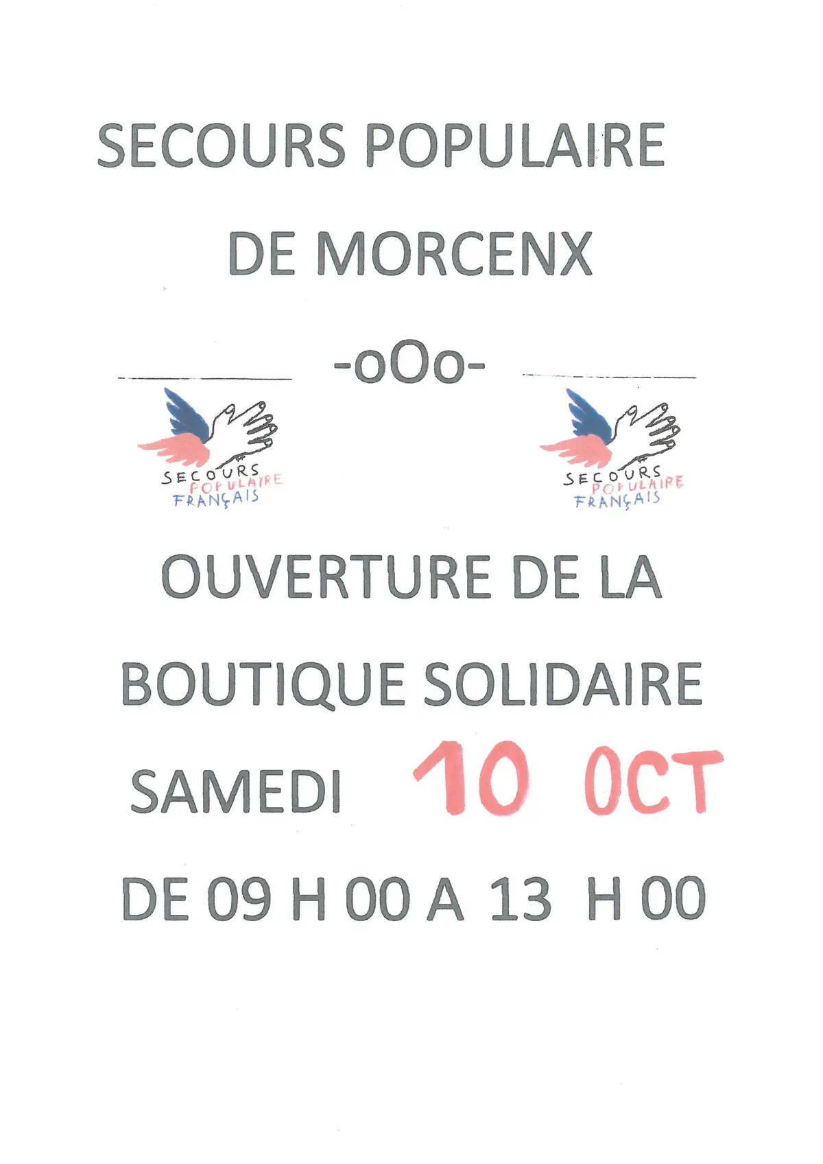 Ouverture de la boutique solidaire