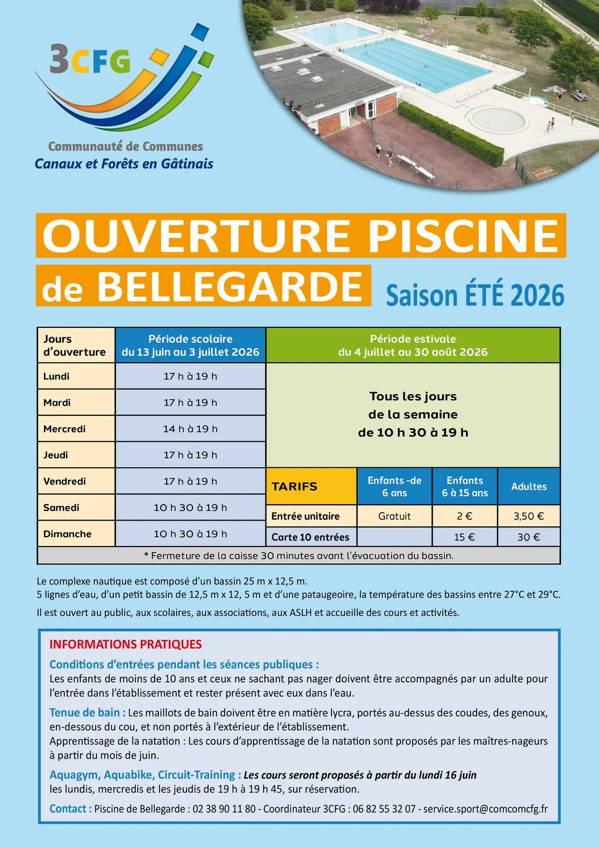 Ouverture de la piscine de Bellegarde