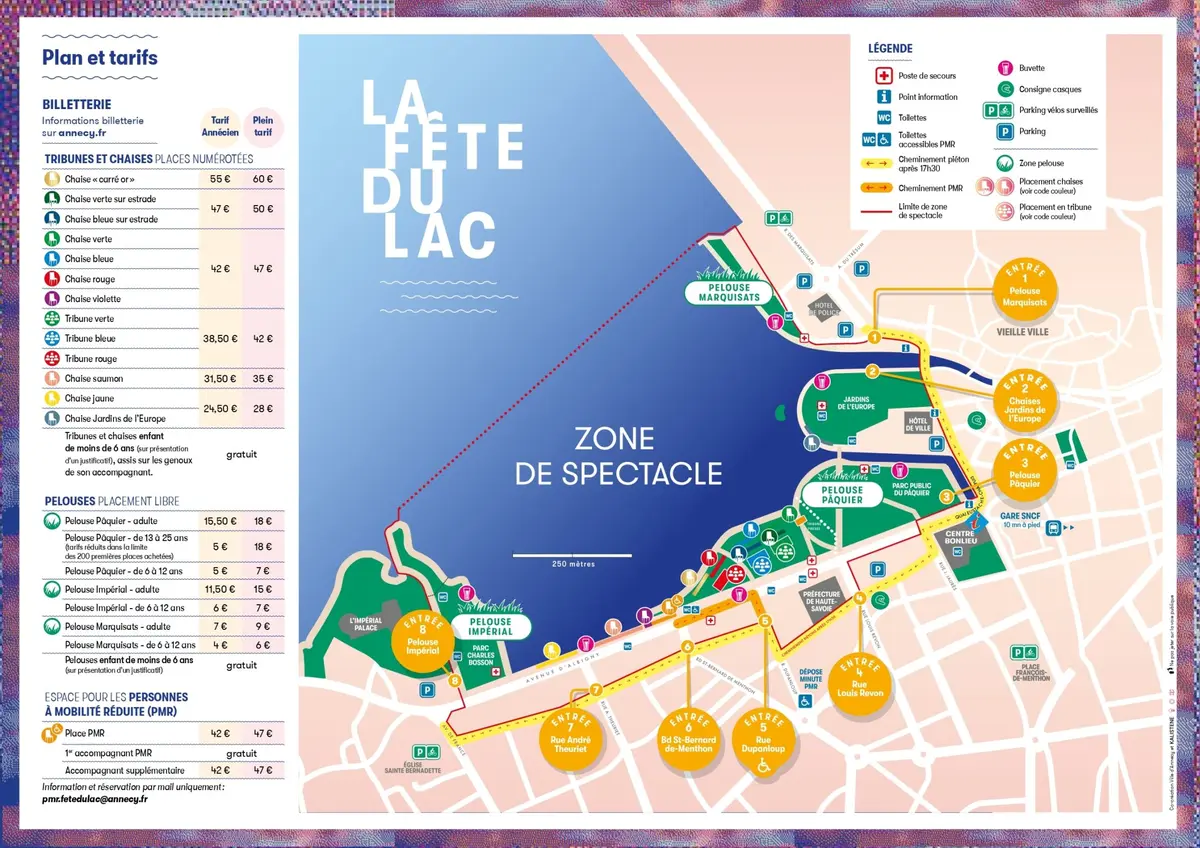 Fête du lac Annecy 2026 : plan des places