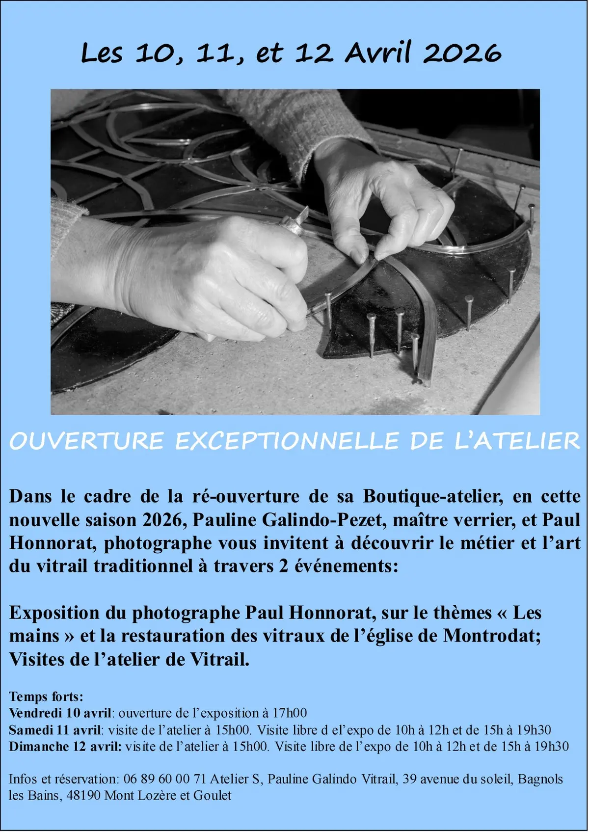 Ouverture Exceptionnelle De L'Atelier
