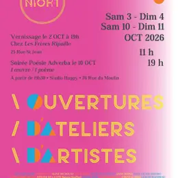 Ouvertures d'ateliers d'artistes à Niort