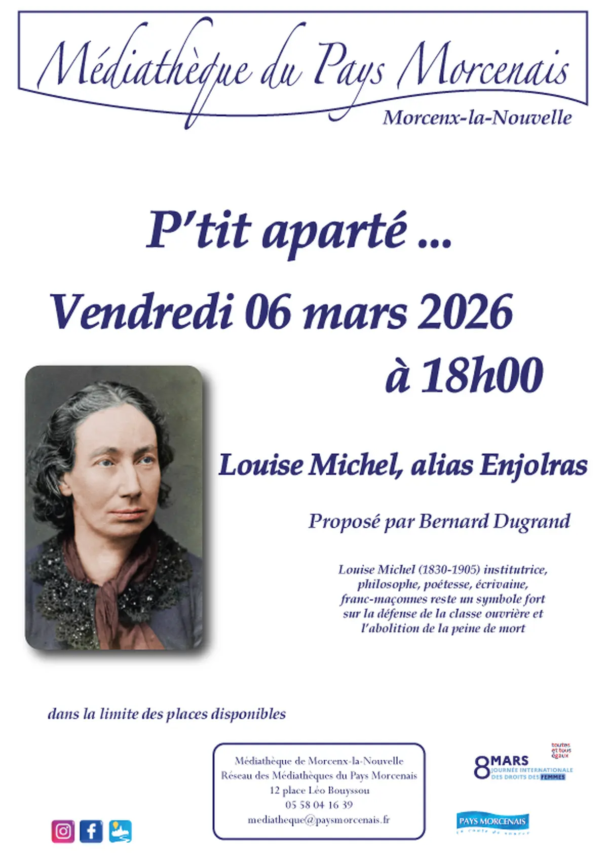 P'tit aparté   Louise Michel, alias Enjolras