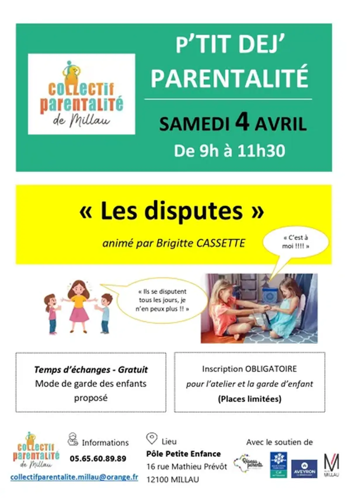 P'tit déj' parentalité  les disputes  - Collectif Parentalité