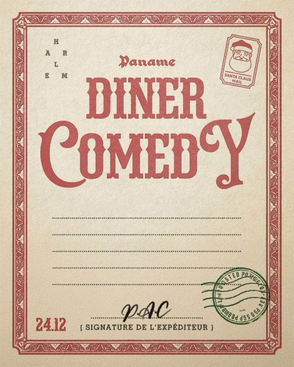 Paname Diner Comedy, Réveillon de Noël