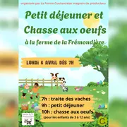 Pâques de la Ferme Coutançaise : traite, petit déjeuner et chasse aux œufs
