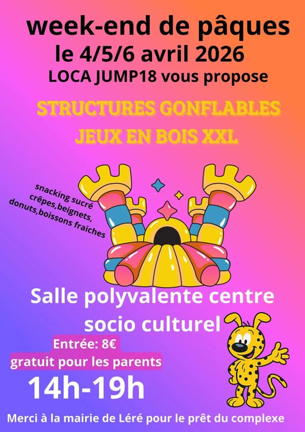 Paques XXL - Structures gonflables et jeux en bois