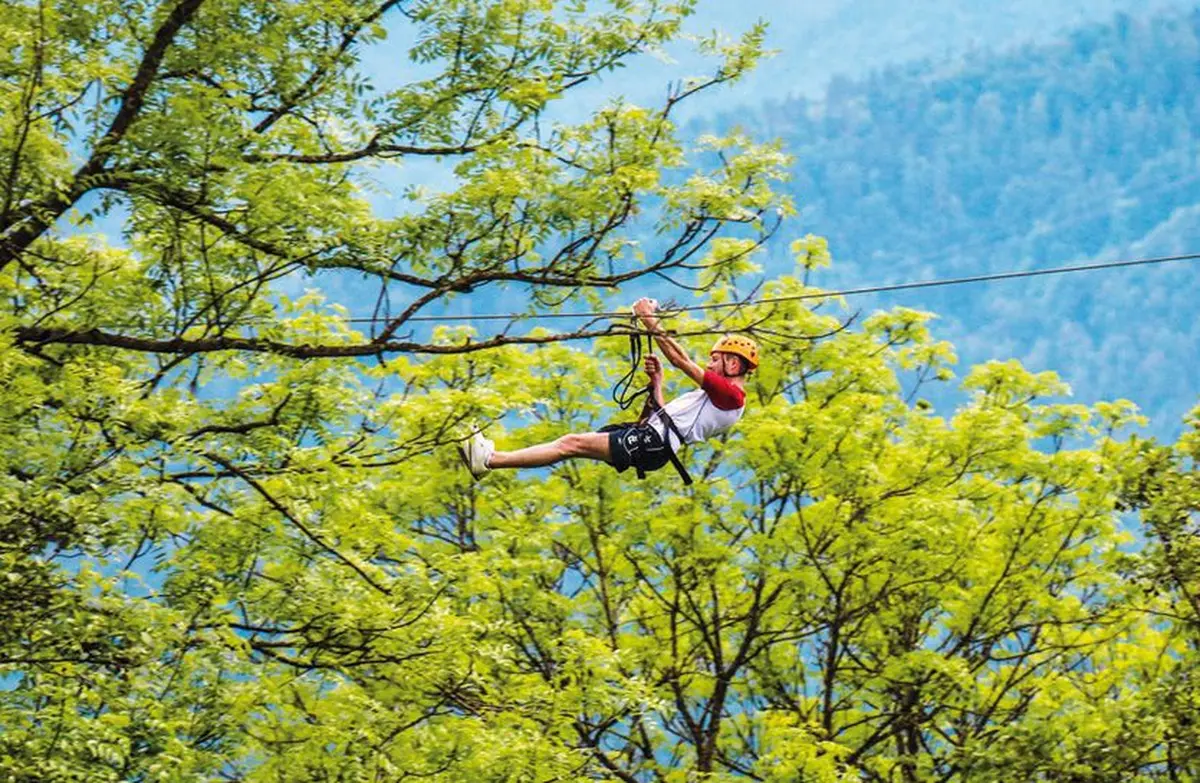 La Vallée des Tyroliennes, très impressionnante