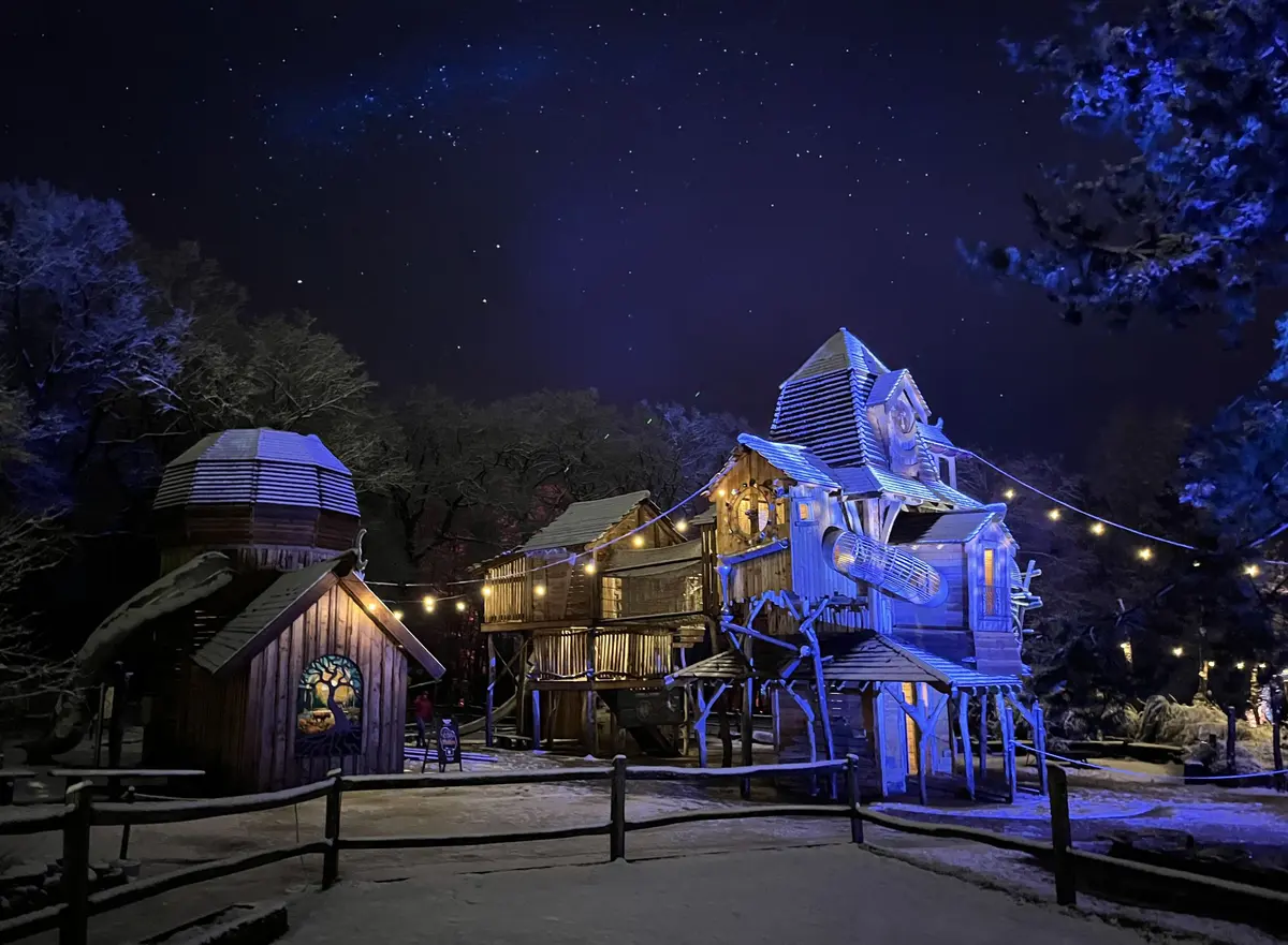 Parc animalier de Sainte-Croix : expérience hivernale et parcours lumineux pour les vacances de Noël