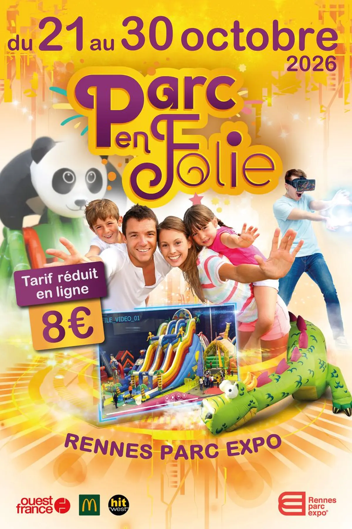 Parc en Folie 2026 à Rennes : 10 000 m² de jeux gonflables pour les vacances