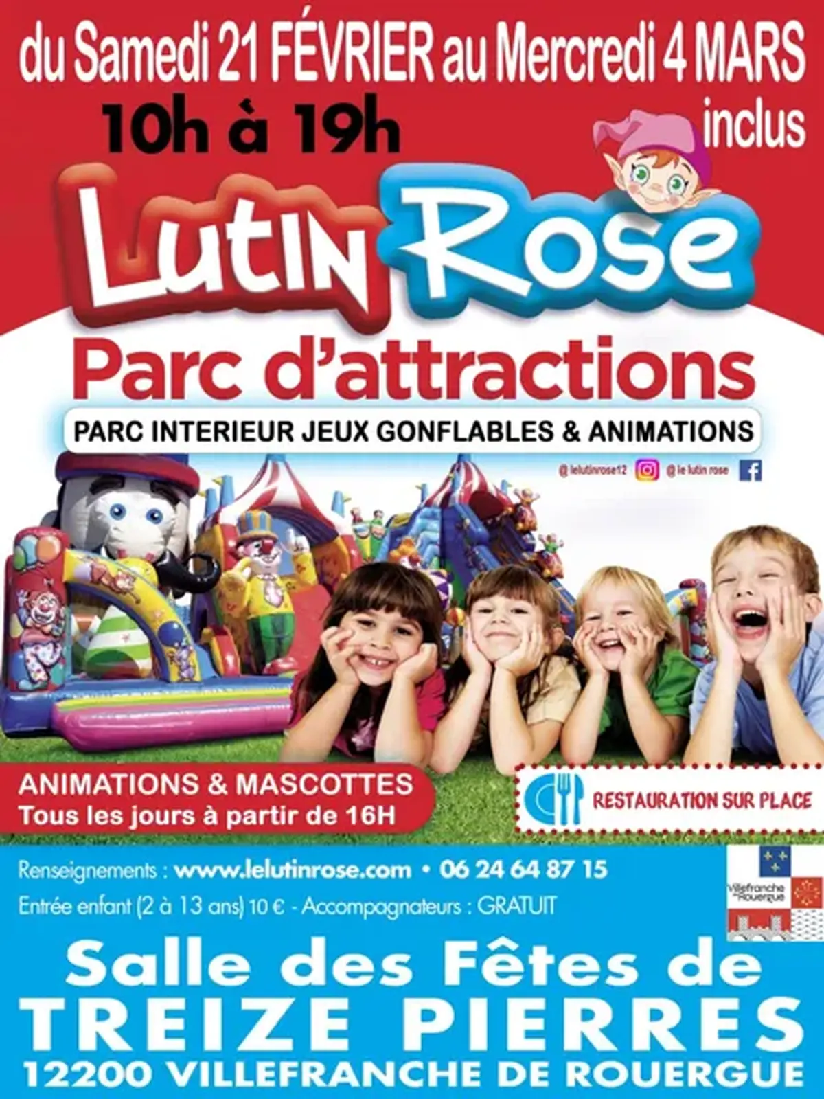 Parc Le Lutin Rose - Vacances de Février
