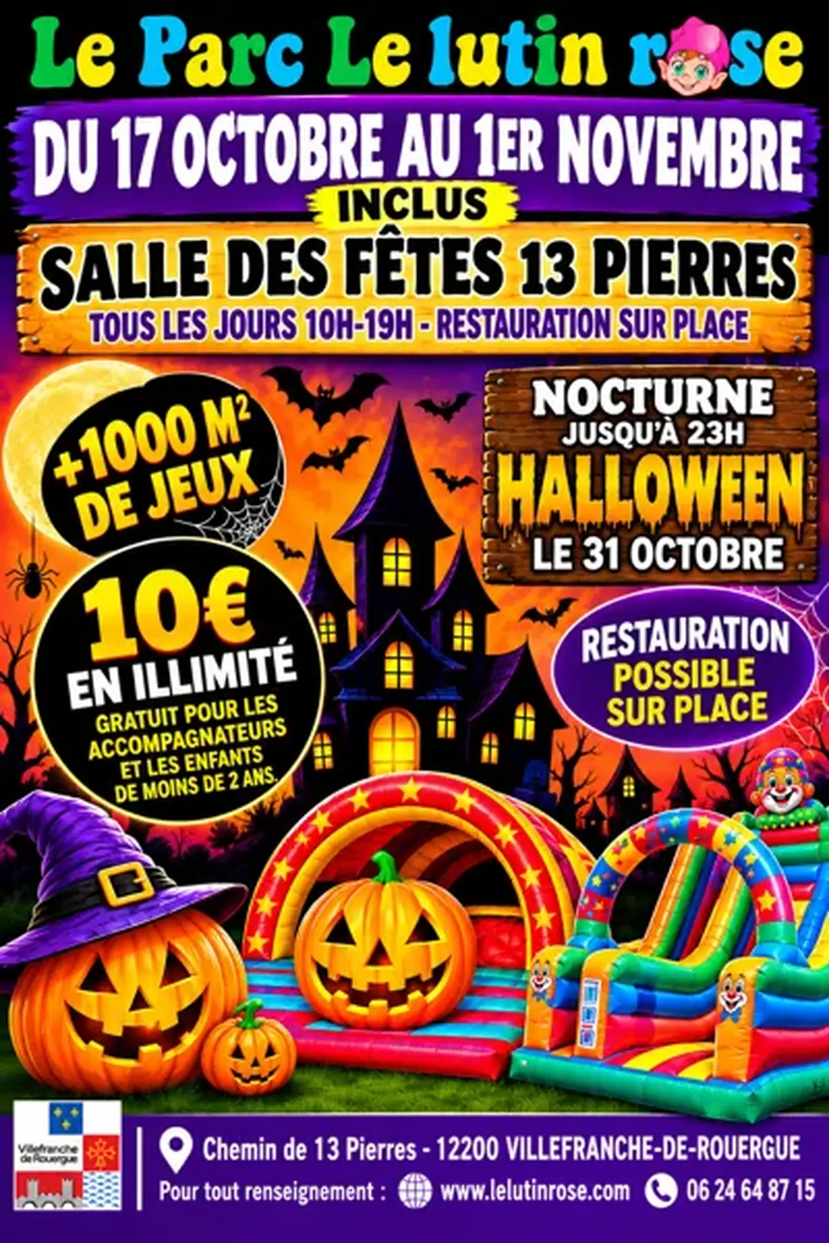 Parc Le Lutin Rose - Vacances de Toussaint