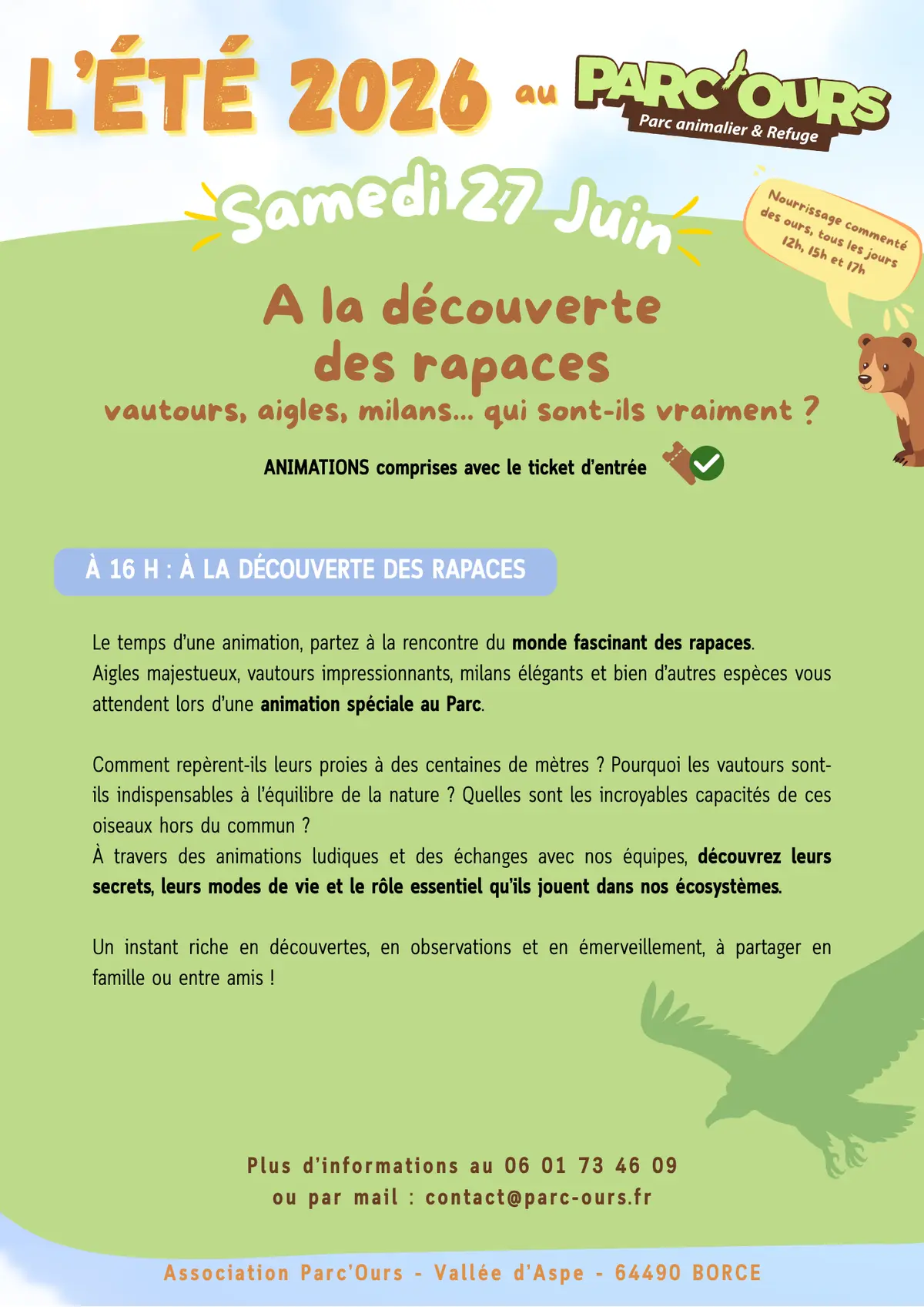 Parc'Ours - A la découverte des rapaces